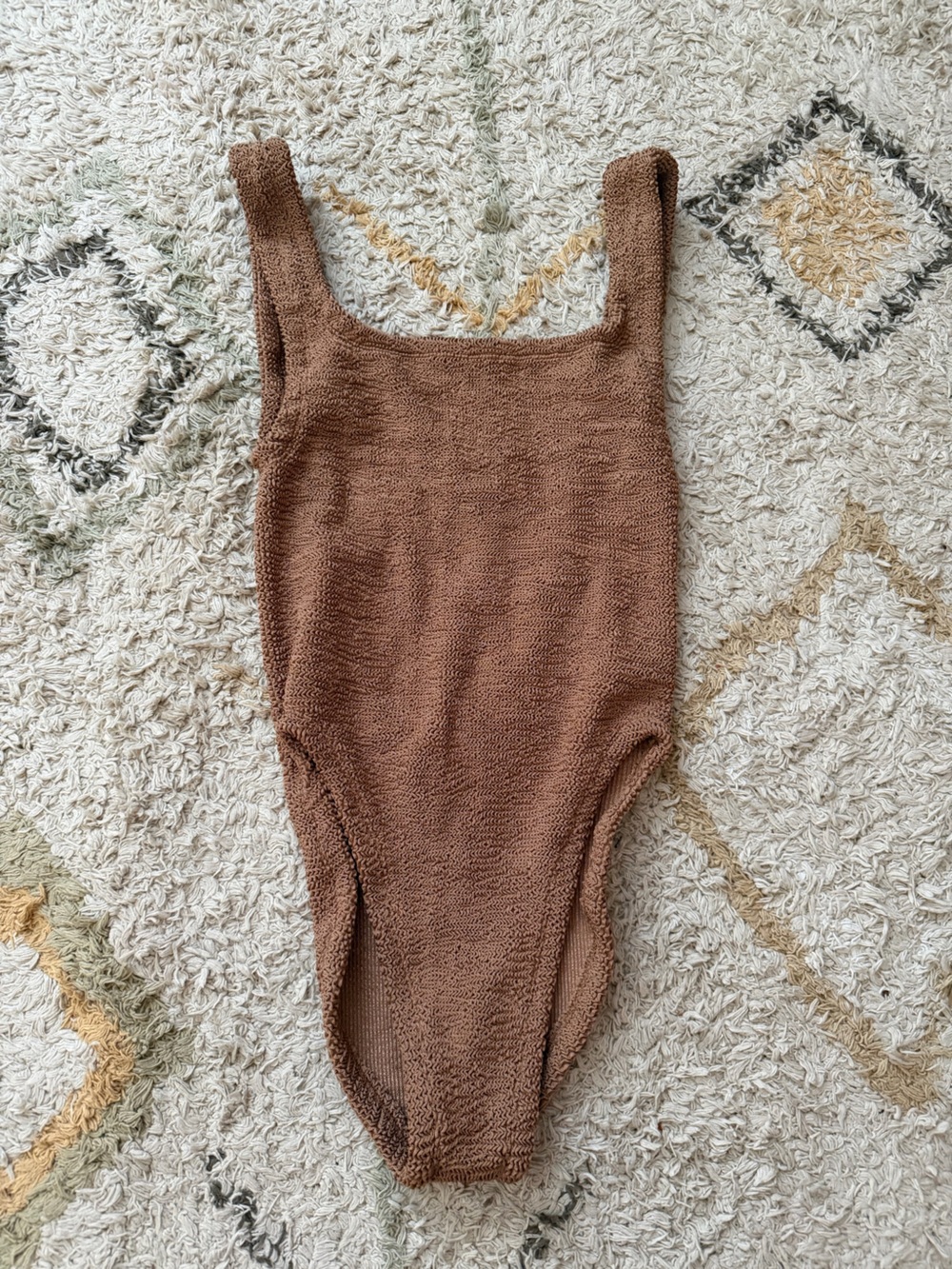 Hunza G Squareneck in Metallic Cocoa